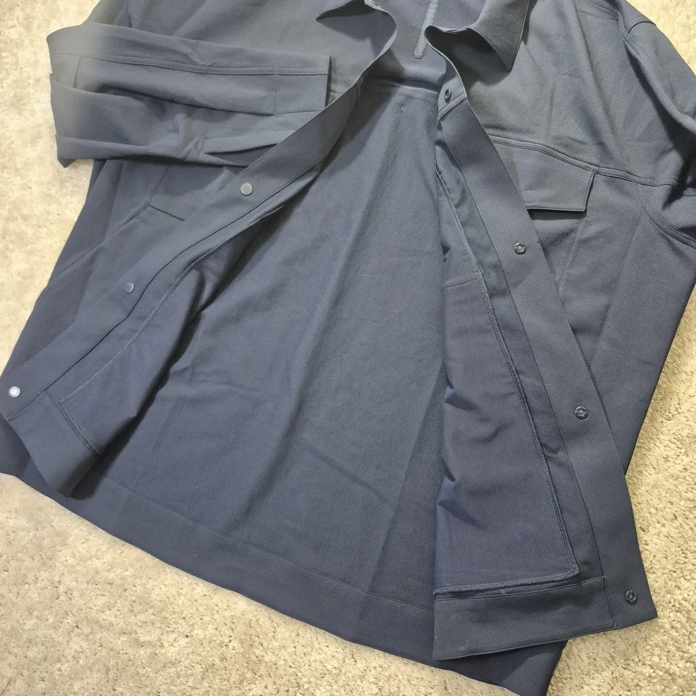 Lululemon Cargo Pocket Shirt Jacket Mens 2XL Snap Button Performance Vented Golf